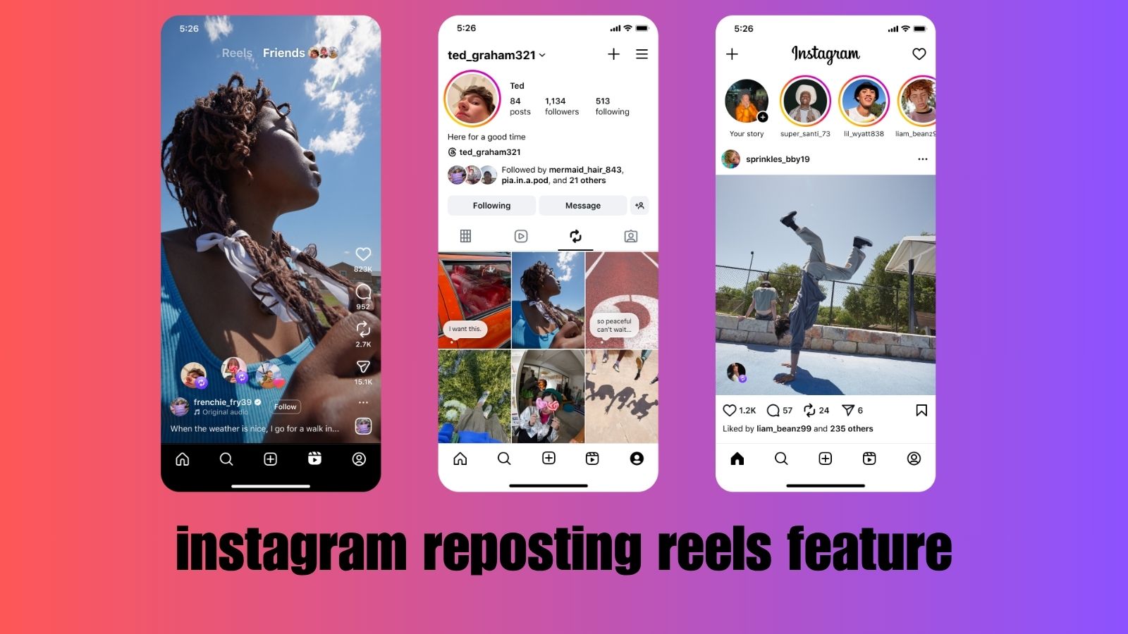 instagram reposting reels feature